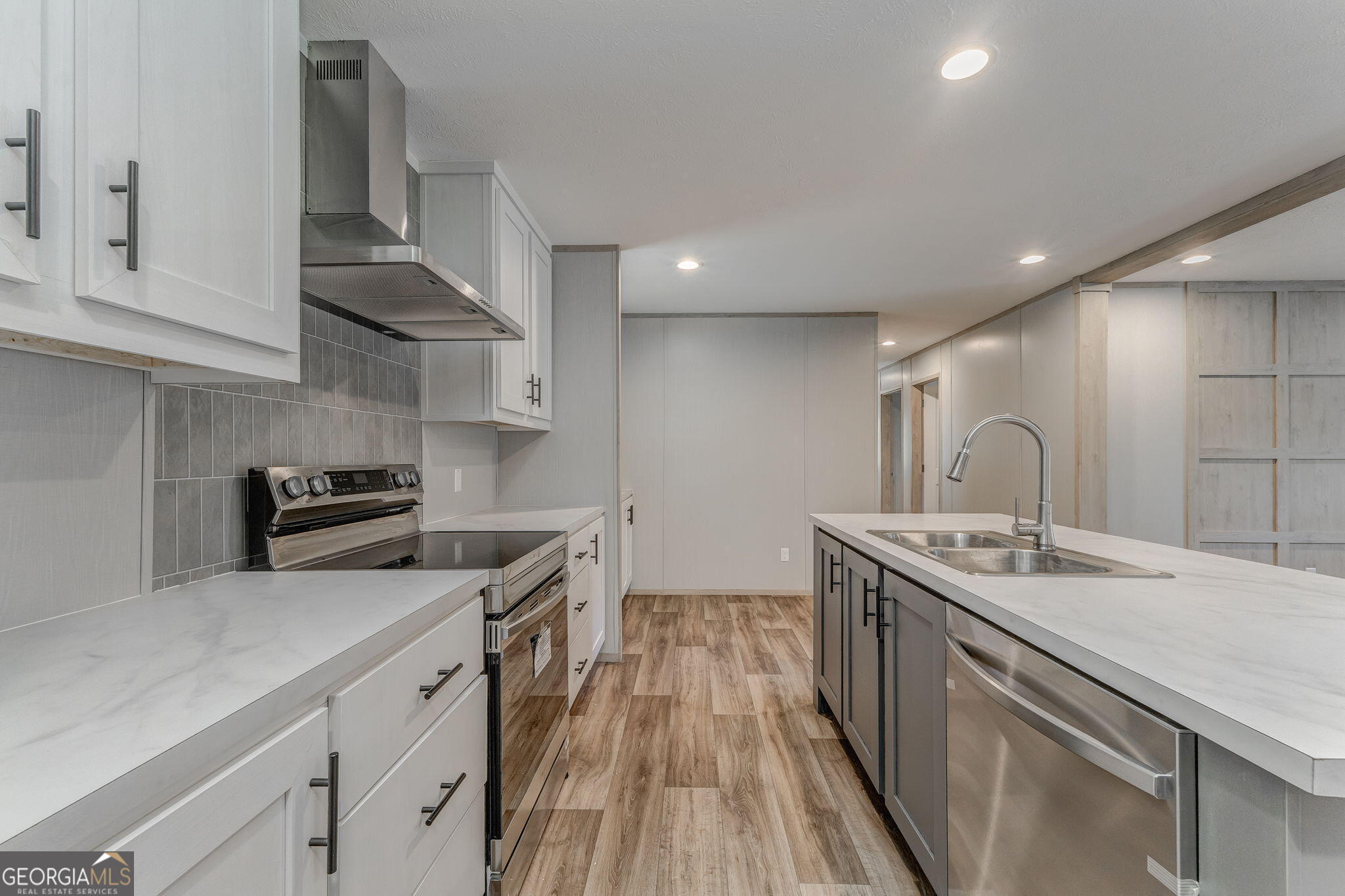 865 Old Rockmart Road Southeast Silver Creek, GA 30173 - Photo 11 of 52 a kitchen with stainless steel appliances granite countertop a sink stove and cabinets