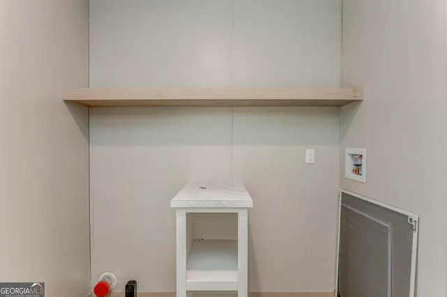 a utility room with a sink