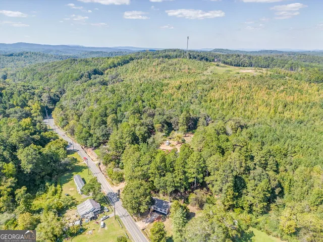 a view of a large yard with an outdoor space