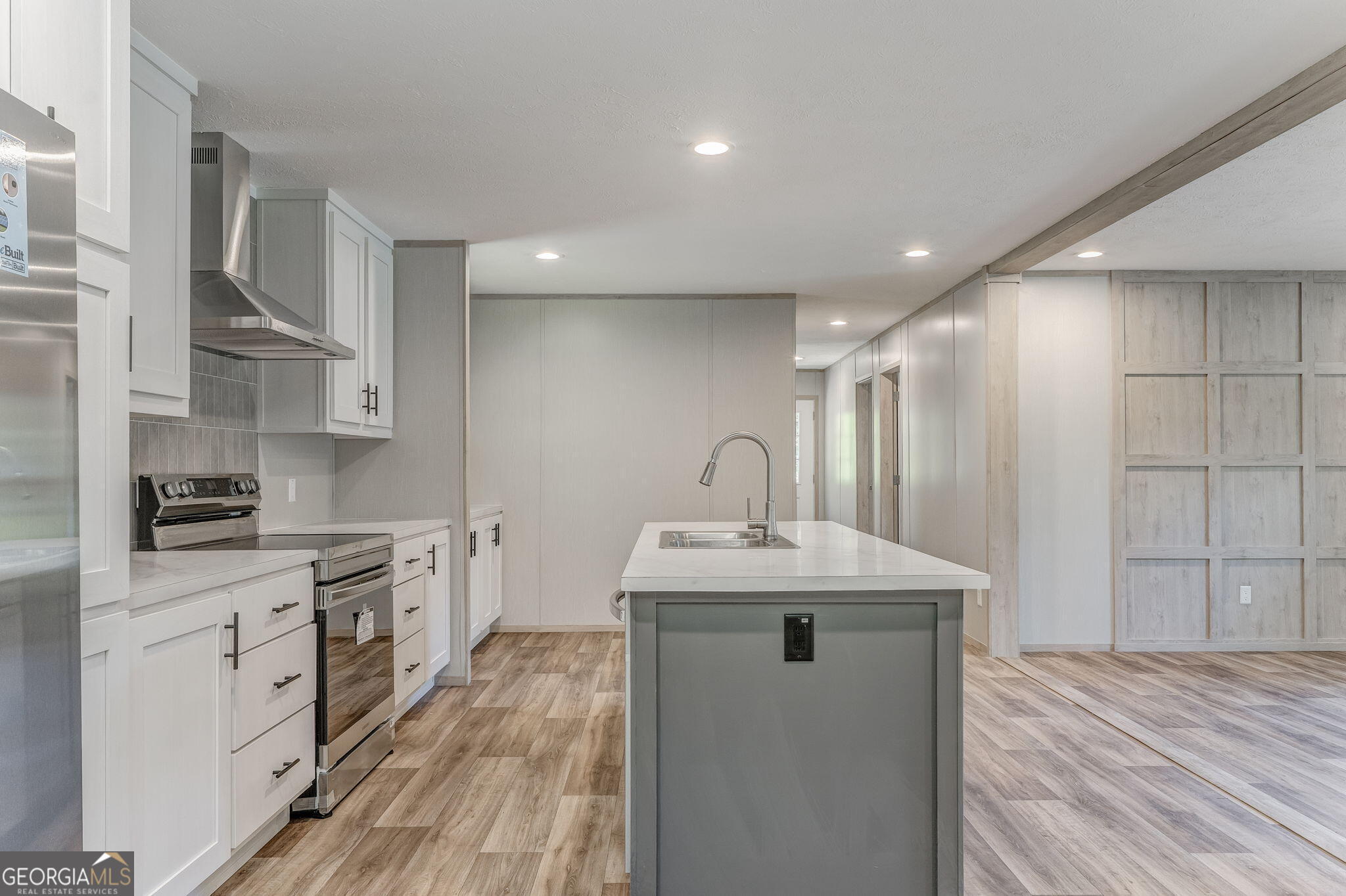 865 Old Rockmart Road Southeast Silver Creek, GA 30173 - Photo 7 of 52 a kitchen with stainless steel appliances granite countertop a sink stove and cabinets