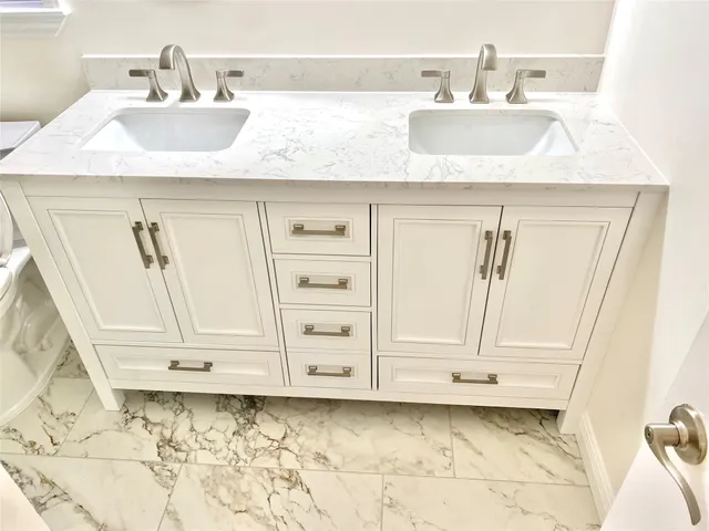 a bathroom with shower