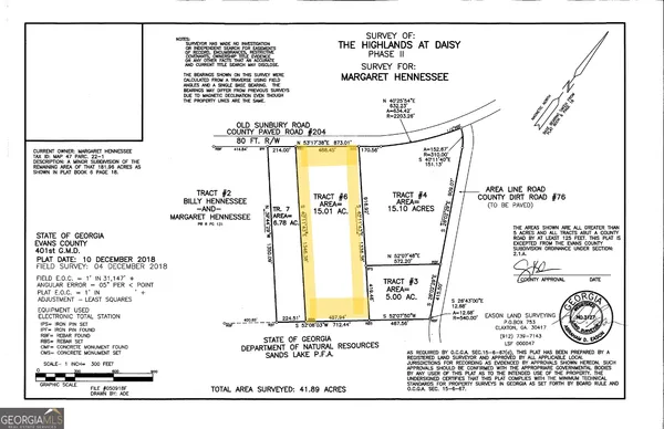 $195,000 | 0 Sunbury Road, Unit TRACT 6, Claxton, GA 30417