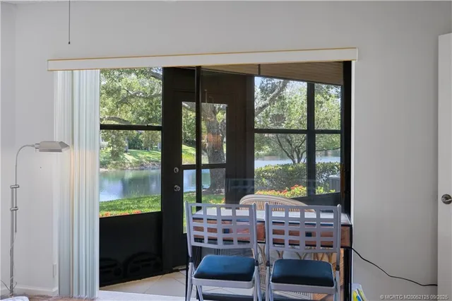 a view of a lake with houses