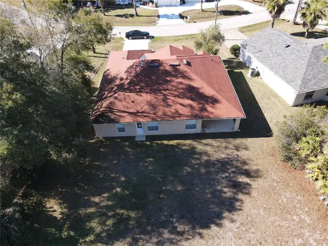 a backyard of a house