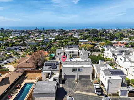 an aerial view of a city