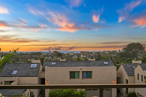 a view of a city from a terrace