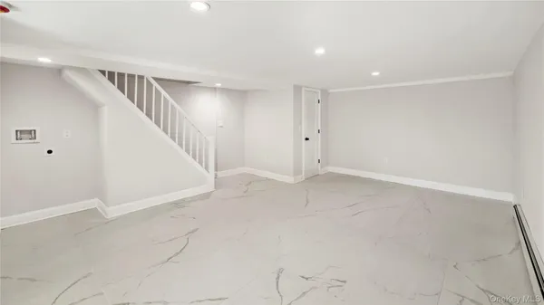 a view of hallway with stairs