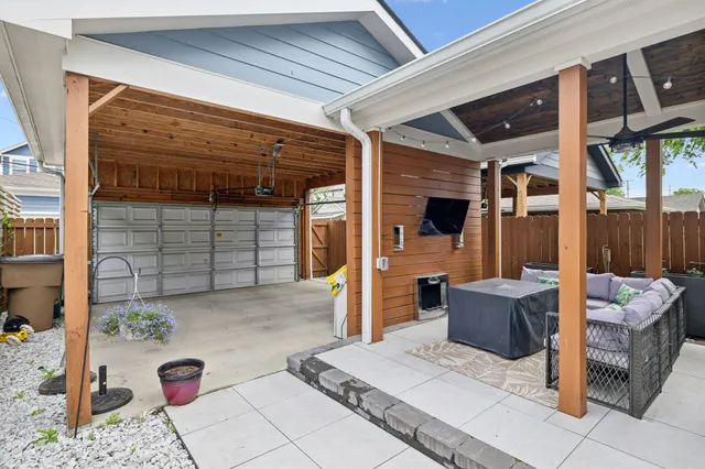 a view of a room with storage