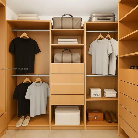 a view of walk in closet