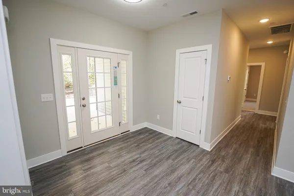 an empty room with a window