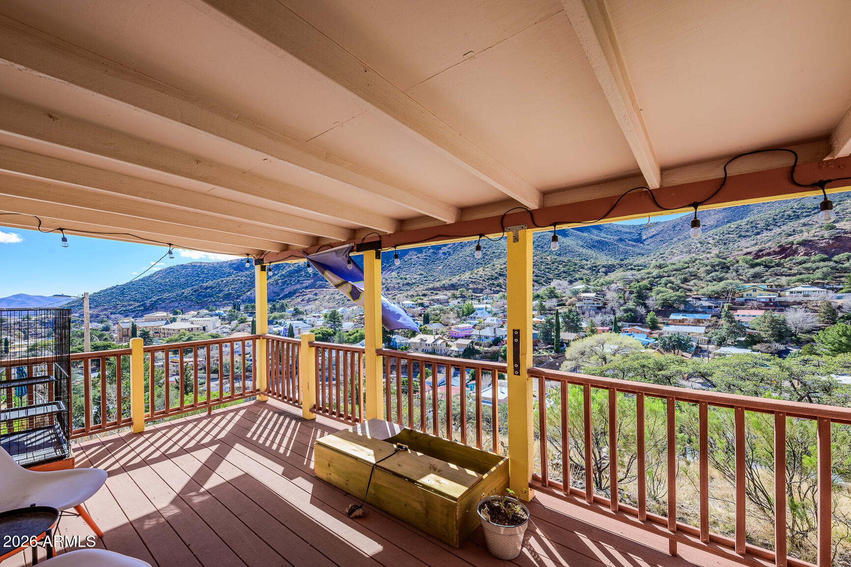 17 G Laundry Hill Road Bisbee, AZ 85603 - Photo 24 of 48 a view of a balcony with wooden floor