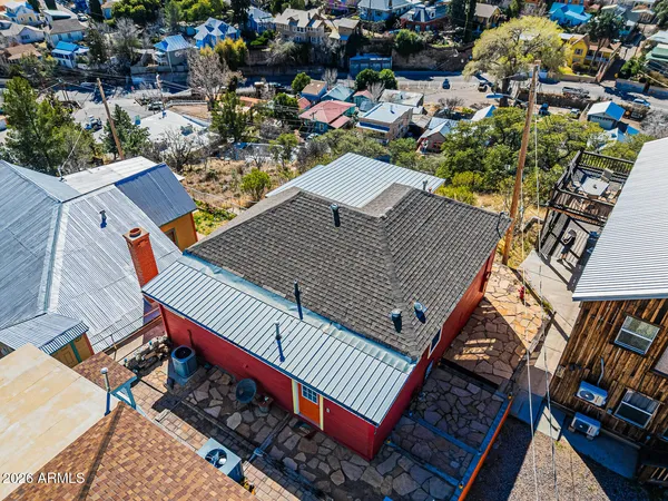 an aerial view of a houses