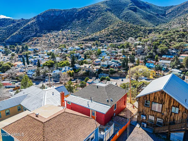an aerial view of a city