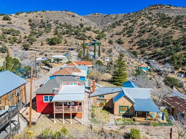 an aerial view of residential houses