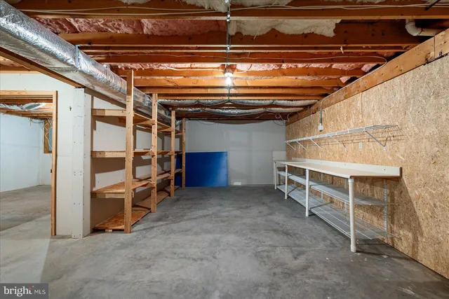 an aerial view of a house with a outdoor space