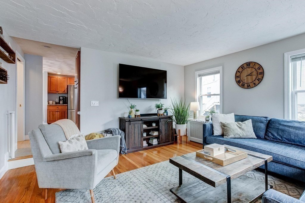 54 Pine Street Stoneham, MA 02180 - Photo 5 of 30 a living room with furniture a rug and a flat screen tv