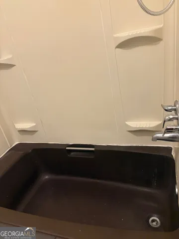 a close view of sink and tap