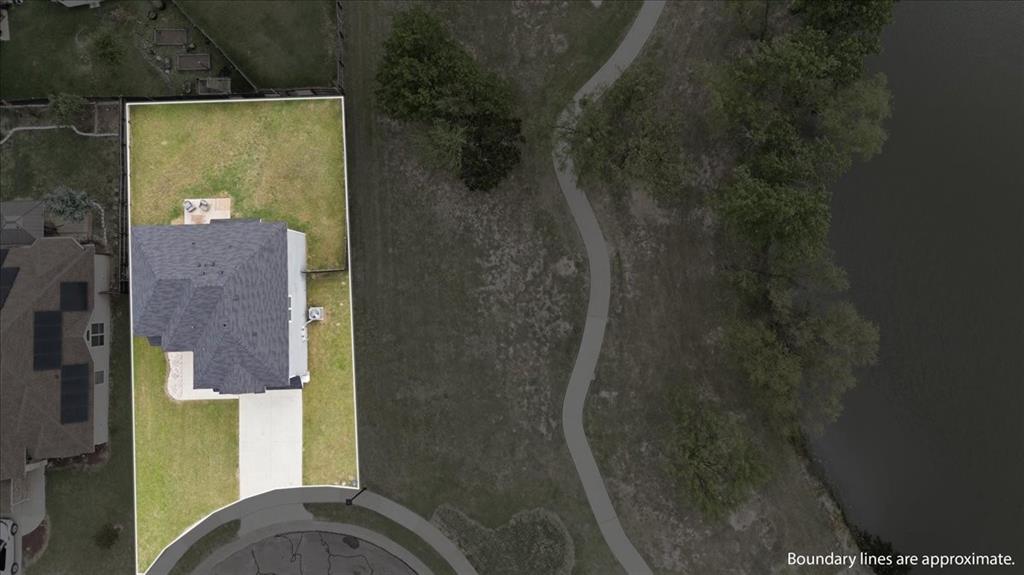 10701 Kestrel Court Waco, TX 76708 - Photo 29 of 37 Bird's eye view with approximate boundary lines