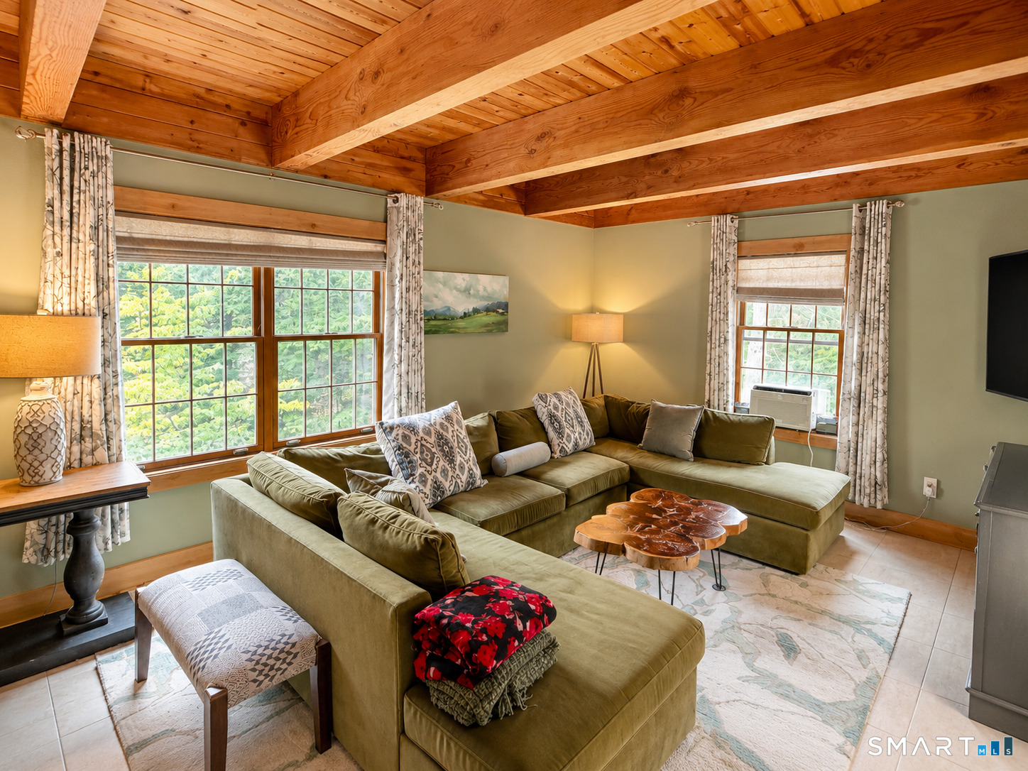 44 Pine Road Colebrook, CT 06021 - Photo 11 of 40 a living room with furniture and a large window