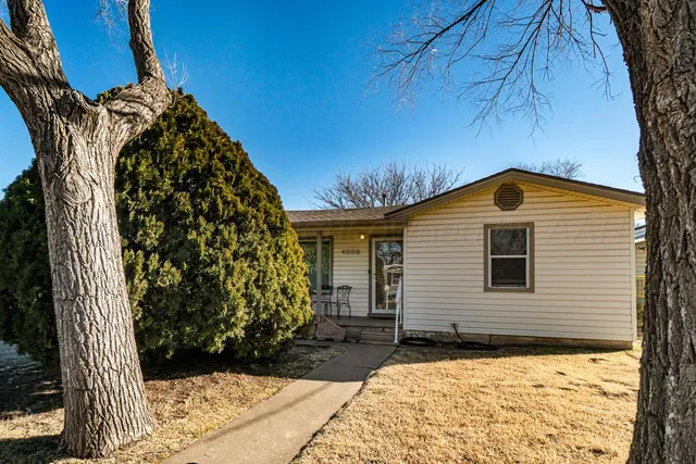 a backyard of a house
