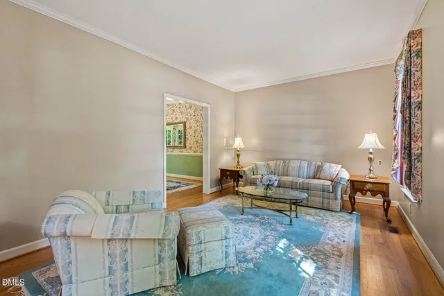 a living room with furniture and a couch