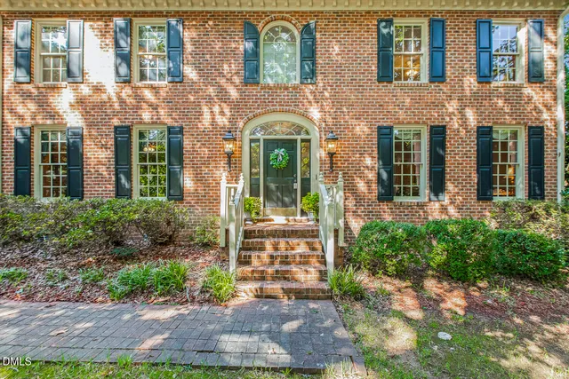 a front view of a house