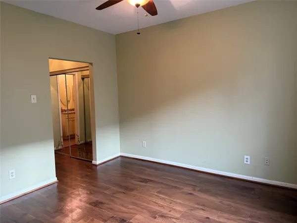 a view of a wooden door