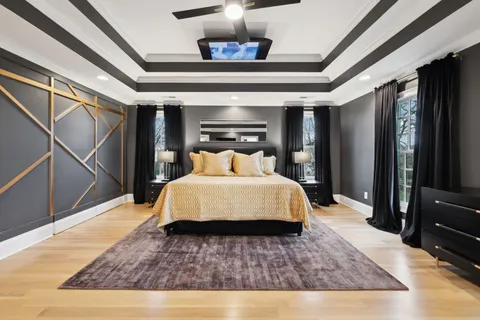 a bathroom with a double vanity sink and mirror