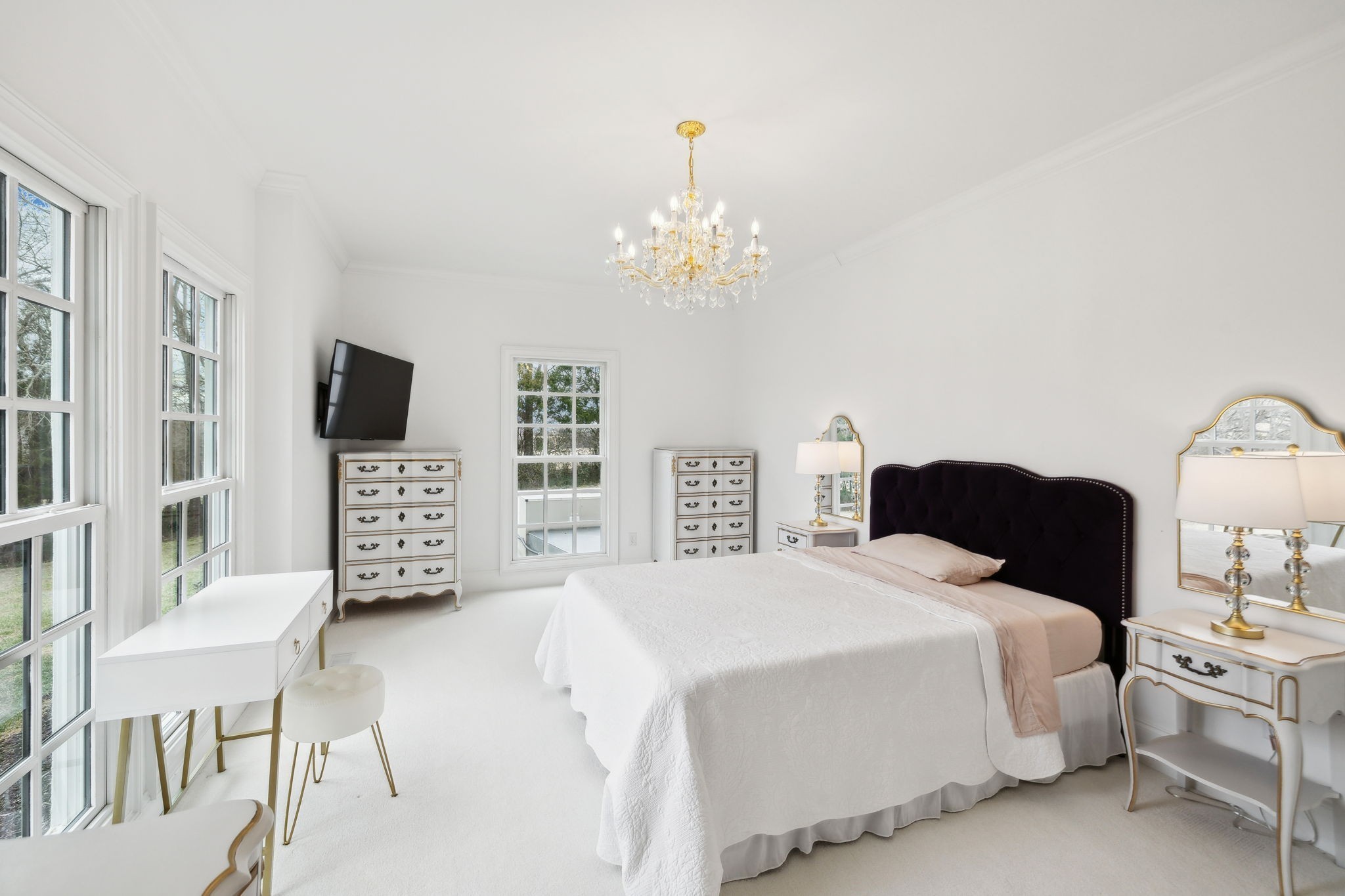 750 Walker Road Beechgrove, TN 37018 - Photo 36 of 54 a spacious bedroom with a bed and a flat screen tv