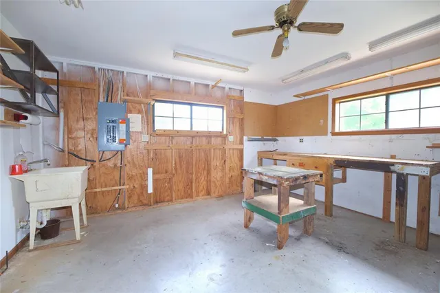 a house view with a garden space