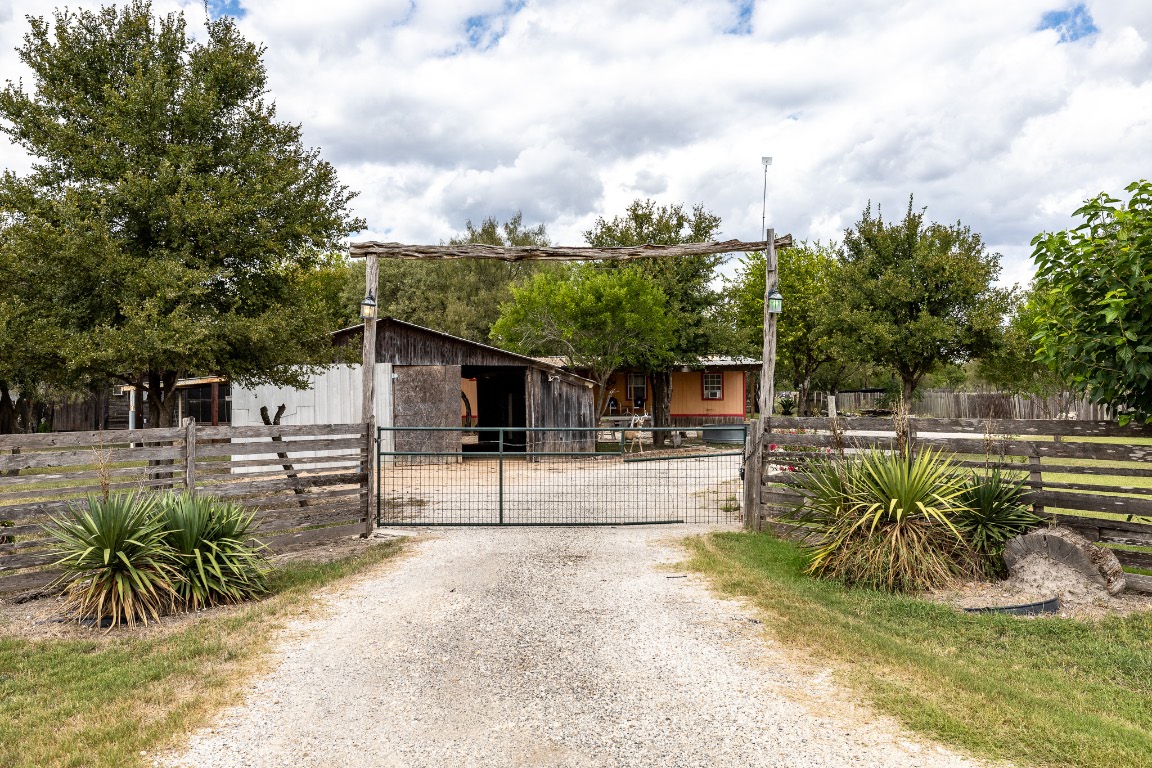 a view of a backyard