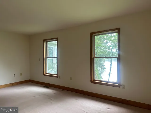 an empty room with a window