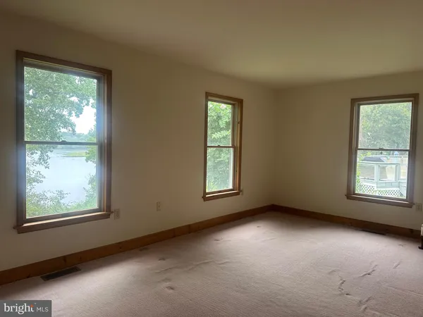 an empty room with a window