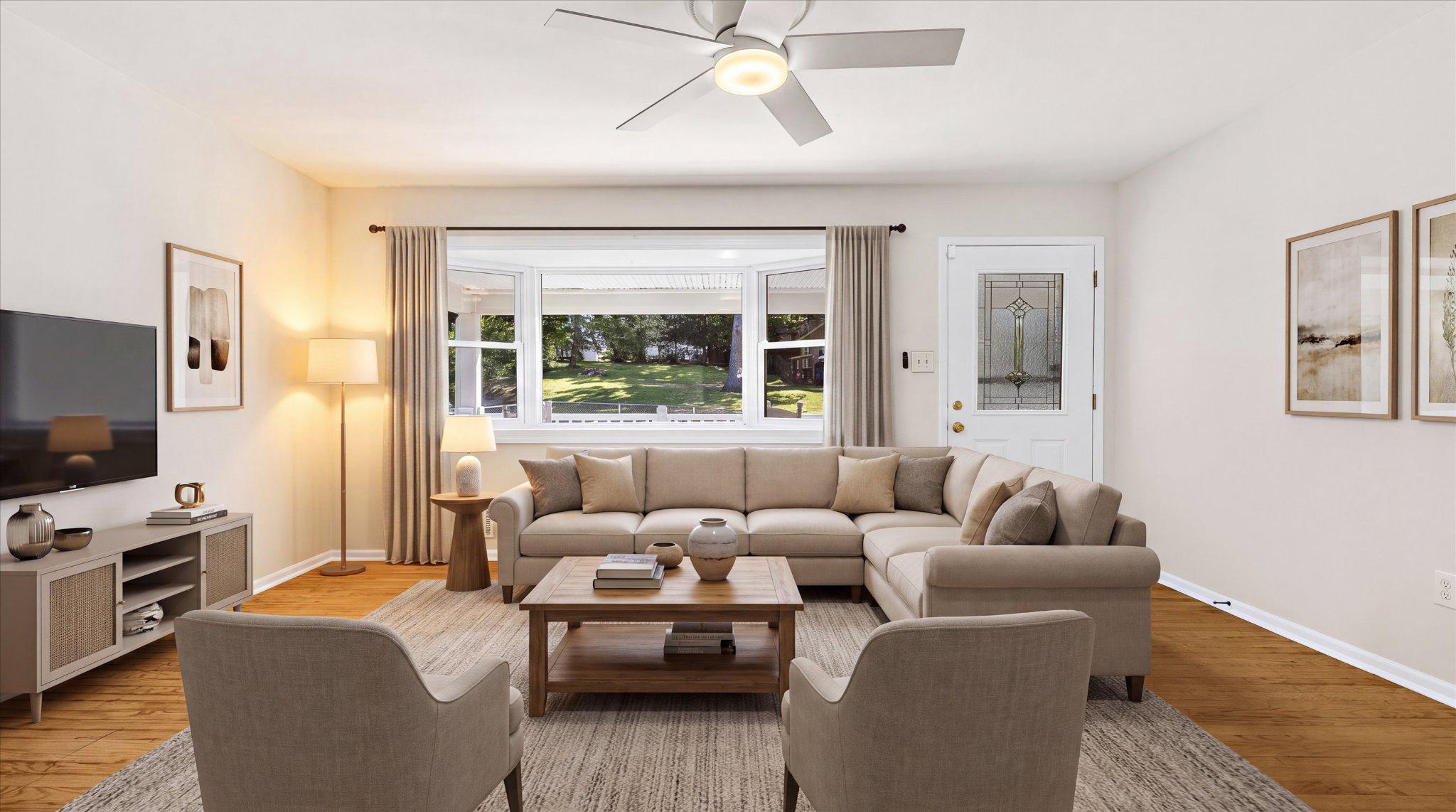 5822 Forest Hill Road Elkridge, MD 21075 - Photo 6 of 55 Bright, sunlit living room (virtually staged)