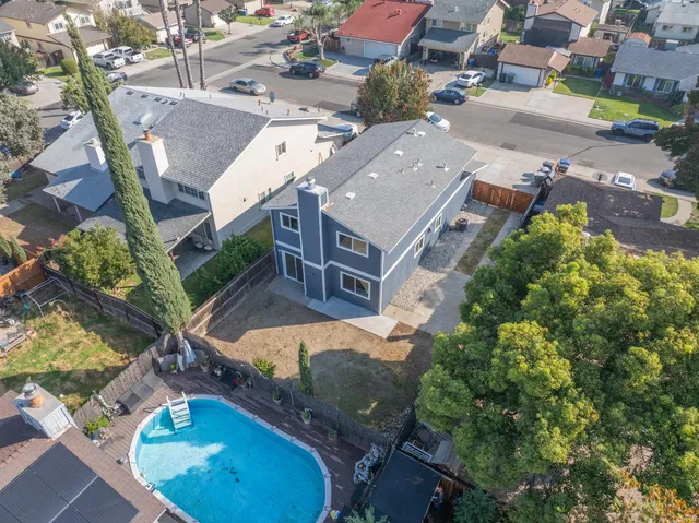 an aerial view of a city