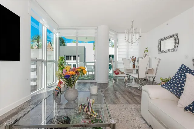 a living room filled with furniture