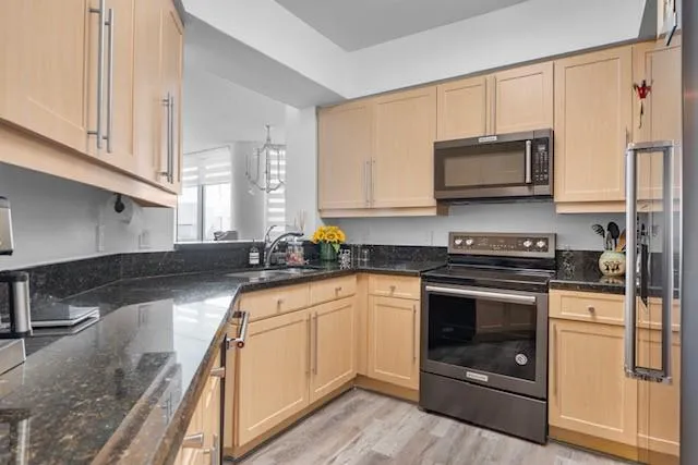 a view of a city with tall buildings