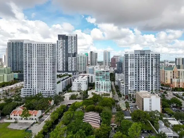 a front view of a building