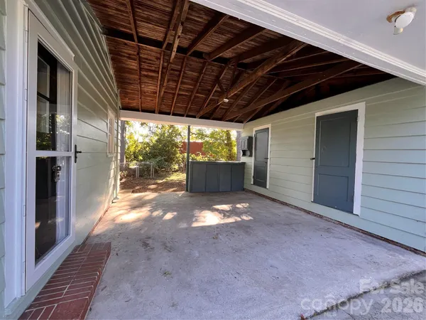 a view of a porch