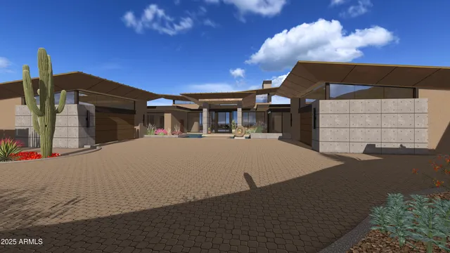 a house view with a outdoor space