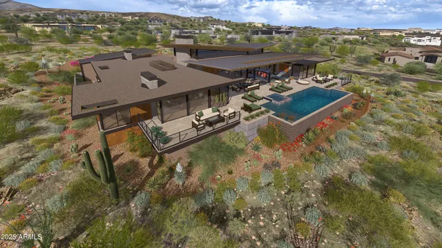 a front view of house with yard and seating area