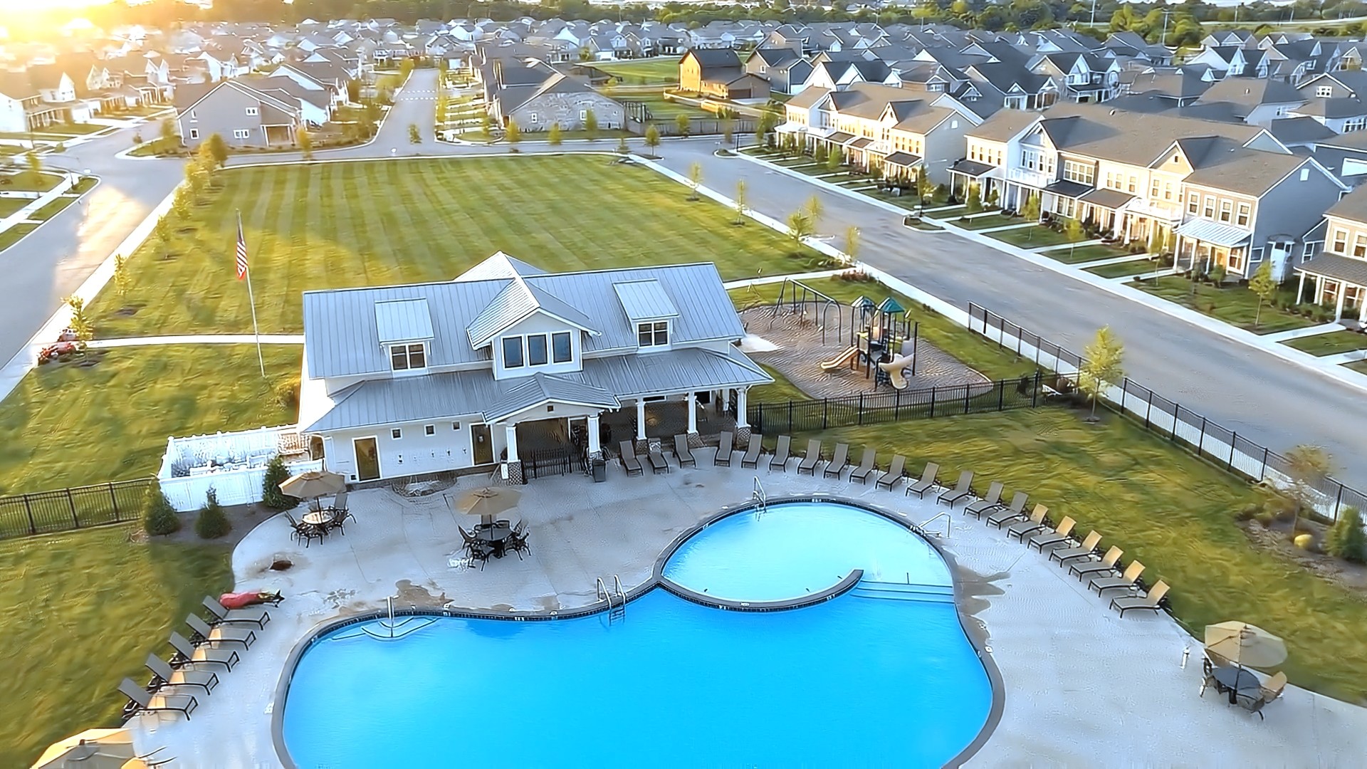 1066 June Wilde Ridge Spring Hill, TN 37174 - Photo 31 of 33 an aerial view of a swimming pool with a yard