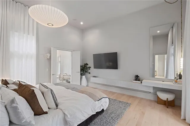 a view of a patio on the roof deck