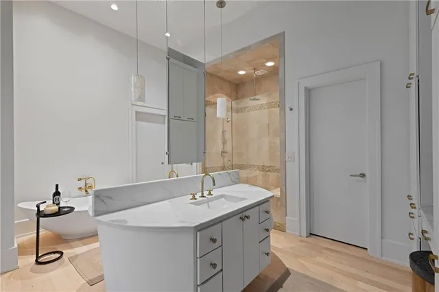 a view of a livingroom with furniture and front door