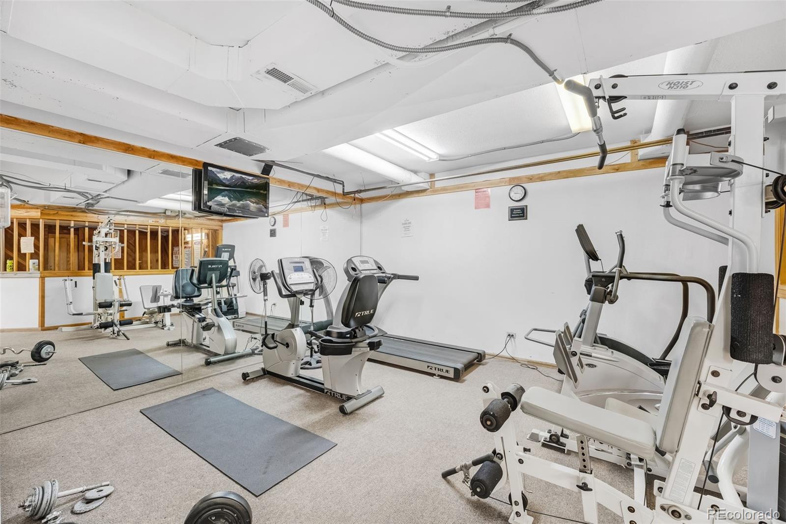 1470 South Quebec Way, Unit 282 Denver, CO 80231 - Photo 28 of 38 a view of a room with gym equipment