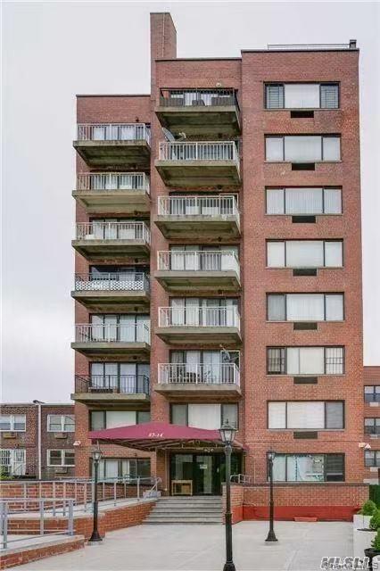 a view of tall building