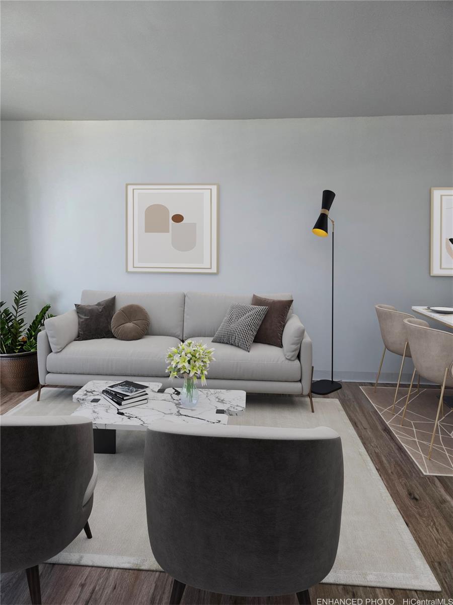 775 Kinalau Place, Unit 1508 Honolulu, HI 96813 - Photo 7 of 23 a living room with furniture and a potted plant