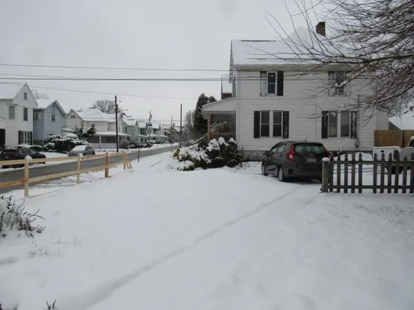 a view of a terrace with a bench
