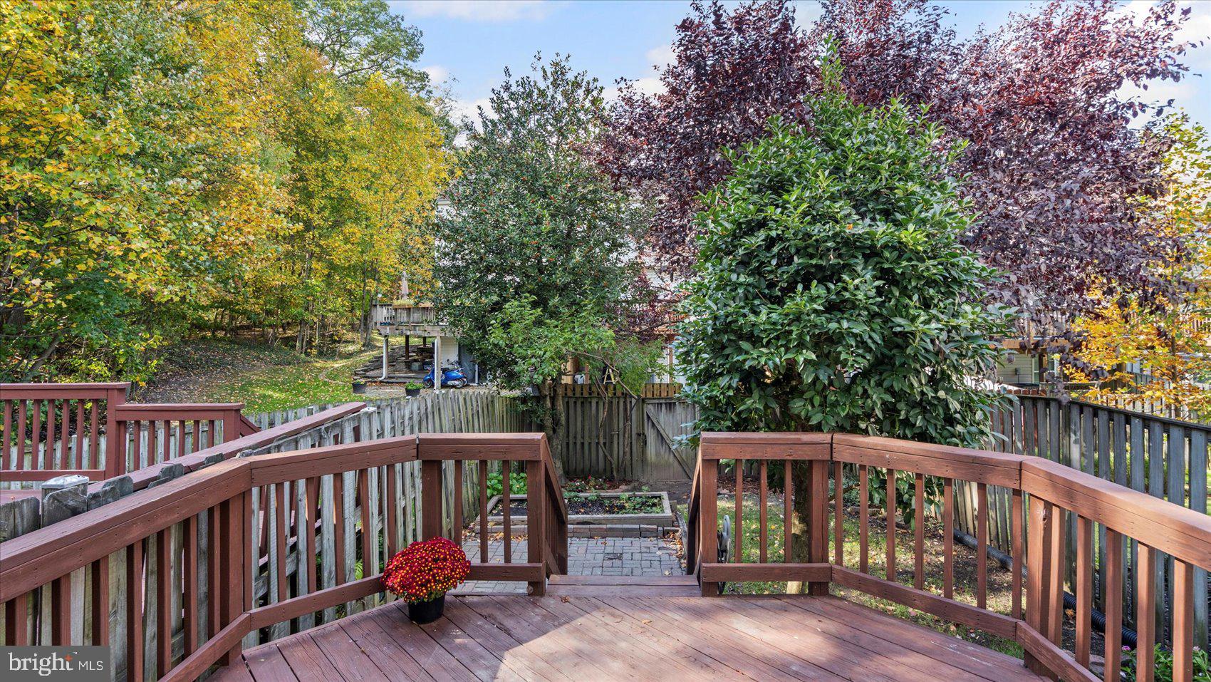 5108 Windermere Circle Baltimore, MD 21237 - Photo 32 of 38 a view of a deck with two chairs and wooden fence
