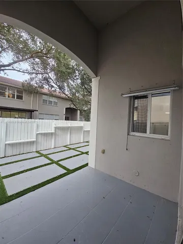a backyard of a house